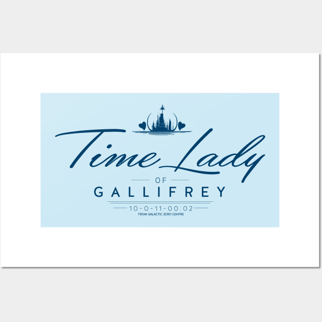 Time Lady - blue print Wall Art by zellsbells